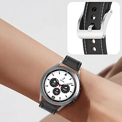 Avizar Bracelet Cuir pour Galaxy Watch 4 Watch 3 41mm Huawei Watch GT 3 GT 2 42mm Noir pas cher