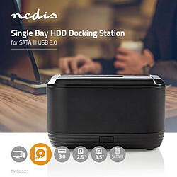 Acheter NEDIS Station d'accueil Double Disques dures SSD SATA Dual Dock Clonage - HDD 2,5"/3,5" SATA - USB 3.2 GEN 1