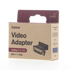 HAMA Adaptateur vidéo, fiche DVI - port VGA, Full-HD 1080p