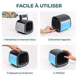 Evapolar evaCHILL Rafraichisseur d’Air Humidificateur Personnel à Évaporation, Grise pas cher