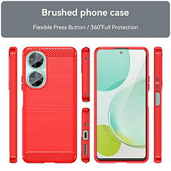 Htdmobiles Coque pour Huawei Nova 11i - housse etui silicone gel carbone + film ecran - ROUGE