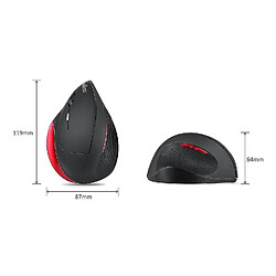 Universal Périmice-718 souris sans fil gauche - Conception verticale ergonomique - Grand - 5 boutons programmables