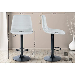 Non Tabouret de bar Lex simili cuir noir