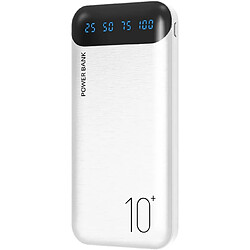 SANAG Power Bank 10000Mah Chargeur Portable Batterie Externe Avec 2 Sorties Usb 2,4 A Et Entrée Usb C Compatible Avec Huawei Iphone 12 11 X Ipad Samsung Galaxy S20 Android Tablette Plus (White, Large)