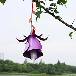 Universal Éleveur de colibris innovant suspension en métal design floral éleveur de colibris distributeur d'eau avec bouteille de boisson amovible fruit(Violet) pas cher