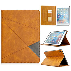 Etui en PU motif géométrique avec support marron pour votre Apple iPad Air 2/Air (2013)/iPad 9.7 pouces (2018)/(2017)/Pro 9.7 pouces (2016)