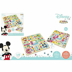 Jeu de petit chevaux et de l'oie Disney 18 Pièces 2 en 1 Bois