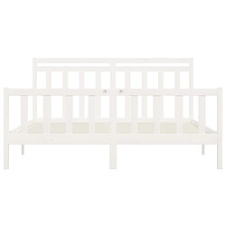 Acheter vidaXL Cadre de lit sans matelas blanc bois massif de pin 200x200 cm