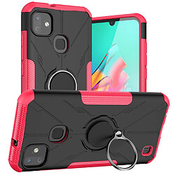 Coque en TPU 2-en-1, texture nid d'abeille, anti-rayures avec béquille pour votre Infinix Smart HD 2021 - rose