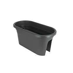 Artevasi Jardinière pour balcon Venezia 30 x 60 x Hauteur 27 cm - 18 L - Gris anthracite