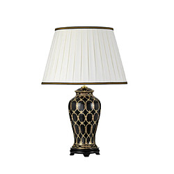 Elstead Lighting Lampe de table Taipei Céramique Noir et Or