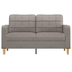 Avis Maison Chic Canapé à 2 places,Sofa de Salon,Canapé droit Taupe 140 cm Tissu -GKD683998