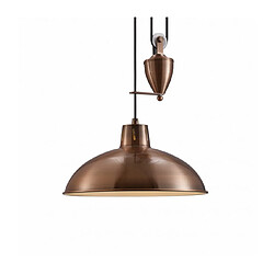 Acheter Luminaire Center Suspension Wellington Cuivre antique 1 ampoule 112cm