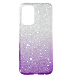 Avizar Coque pour Samsung A23 5G et M23 5G Paillette Amovible Semi-rigide violet