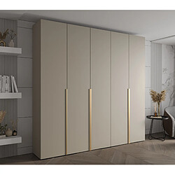 Abiks Meble Armoire Inova 1 À Portes Battantes 236,7/250/47 5 Portes (gris/d’oro)