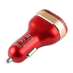 Avis Wewoo Chargeur voiture allume-cigare intelligent double sortie USB 2.4A avec affichage à LED (rouge)