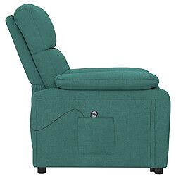 Acheter vidaXL Fauteuil inclinable électrique Vert foncé Tissu