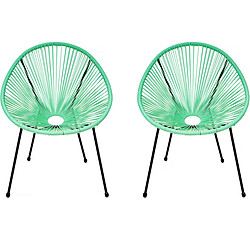 Habitat Et Jardin Lot de 2 fauteuils de jardin Ania - Vert