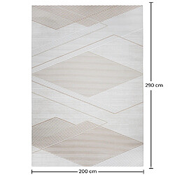 Acheter ICONIK INTERIOR Grand Tapis Design Contemporain et Moderne - Beige (290x200 cm) - Utana Beige