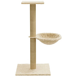 Avis Helloshop26 Arbre à chat meuble tour grimper jouet grattage grattoir escalade plateforme avec griffoir en sisal 74 cm crème 02_0022438