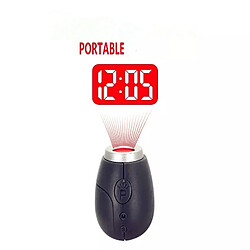 Wewoo Réveils Projecteur portable numérique avec réveil à projection Mini horloge à LED de transport lampe de poche et corde suspendue Rouge pas cher