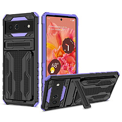 Coque en TPU anti-griffes avec porte-carte, violet pour votre Google Pixel 6