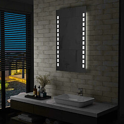 Maison Chic Miroir mural à LED, Miroir murale de salle de Bain 60x100 cm -MN26567