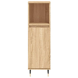 Maison Chic Armoire salle de bain,Meuble de rangement de salle de bain,Meuble haut chêne sonoma 30x30x100 cm -GKD857939 pas cher