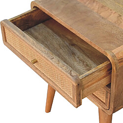 Avis Artisan Furniture Table de nuit en bois massif chêne avec design maillé serré et 2 tiroirs, table de nuit