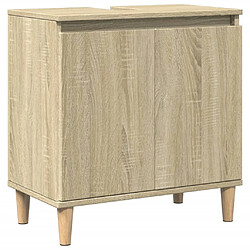 vidaXL Meuble d'évier chêne sonoma 58x33x60 cm bois d'ingénierie