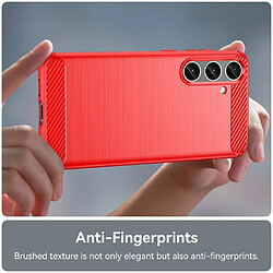 Acheter Htdmobiles Coque pour Samsung Galaxy S24 Plus 5G - housse etui silicone gel carbone + film ecran - ROUGE