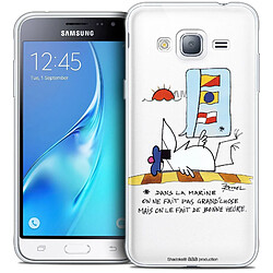 Caseink Coque Housse Etui Samsung Galaxy J3 2016 (J320) [Crystal HD Collection Les Shadoks ? Design La Marine - Rigide - Ultra Fin - Imprimé en France]