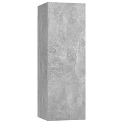 Acheter Maison Chic Meubles TV 4 pcs | Banc TV Moderne pour salon | Meuble de Rangement Gris béton 30,5x30x90 cm Aggloméré -MN40807