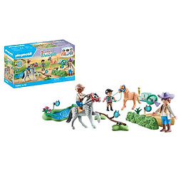 Avis Playmobil® PLAYMOBIL 71495 Cavaliers poneys et saut d'obstacles