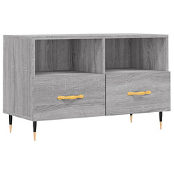 vidaXL Meuble TV Sonoma gris 80x36x50 cm Bois d'ingénierie