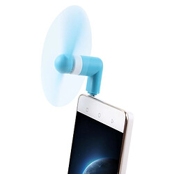 Wewoo Ventilateur USB bleu pour téléphone portable avec fonction OTG Mode USB 3.1 Type-C Mini avec deux feuilles,