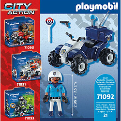 Playmobil® 71092 Playmobil Policier et quad