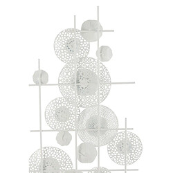 Dansmamaison Deco Murale Fleurs Metal Blanc