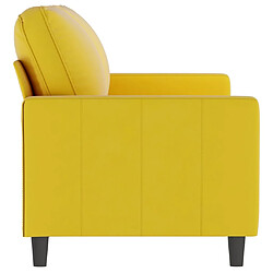 Acheter Maison Chic Canapé à 2 places,Sofa de Salon,Canapé droit Jaune 140 cm Velours -GKD339979