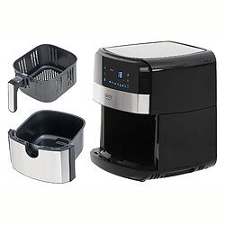 Acheter Friteuse à Air Chaud sans Huile 5 L, Airfryer 8 Programmes, Minuterie, 80- 200ºC, 2500, Noir/Argent, Camry, CR6311