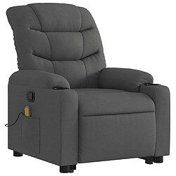 Avis vidaXL Fauteuil de massage inclinable Gris foncé Tissu