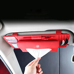 Universal Parasols de voiture, boîtes à mouchoirs, cartes, porte-CD, clips pour Alfa Romeo.(Rouge)