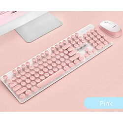 YP Select Ensemble de souris à clavier mécanique sans fil Punk sans fil - rose