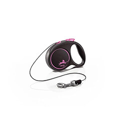 Laisse Black Design XS Cord 3m black/ pink Flexi FU02C3-251-S-CP