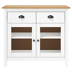 Maison Chic Buffet,Meuble de Rangement,commode pour salon,Cuisine Hill Blanc 90x40x80 cm Bois de pin solide -MN27390