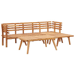 Acheter Maison Chic Salon de jardin 5 pcs - Table et chaises d'extérieur - Mobilier/Meubles de jardin Moderne Bois d'acacia massif -MN85492