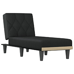 vidaXL Chaise longue noir tissu