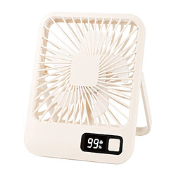 (Jaune) Nouveau Ventilateur De Bureau à Affichage Numérique Ultra-Mince, Charge Usb Portable Silencieuse Pour La Maison