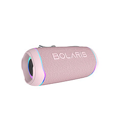 Bolaris Enceinte Sans Fil Bluetooth 5.4 Modèle Parma IPX6 16W avec Effets Lumineux LED Rose