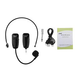 Sans fil Microphone Casque, uhf Sans Fil Casque Micro Système 50-80m Gamme Casque Mic et de Poche Mic 2 dans 1 pour Haut-Parleur enregistrement